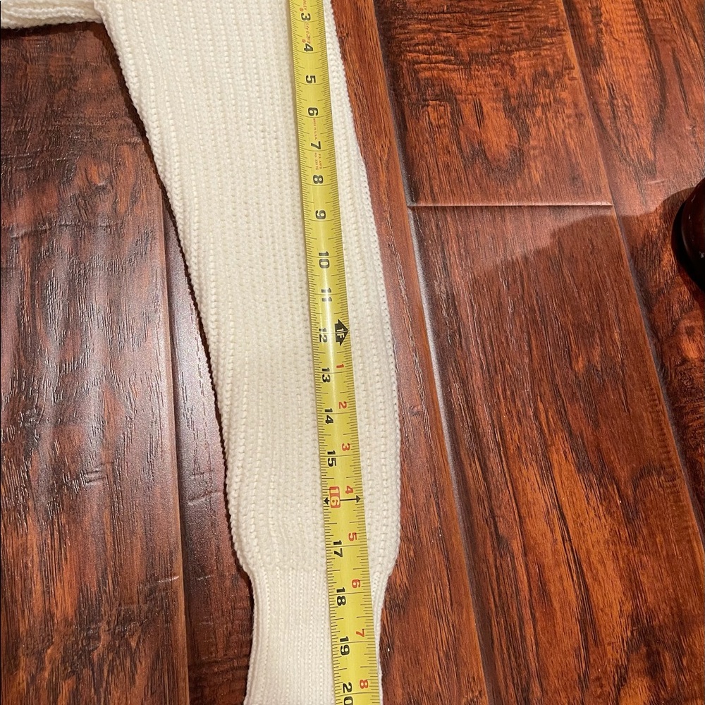 NWT WHBM vnk high low pearl pull over sweater, XXSP, ecru - Picture 14 of 14